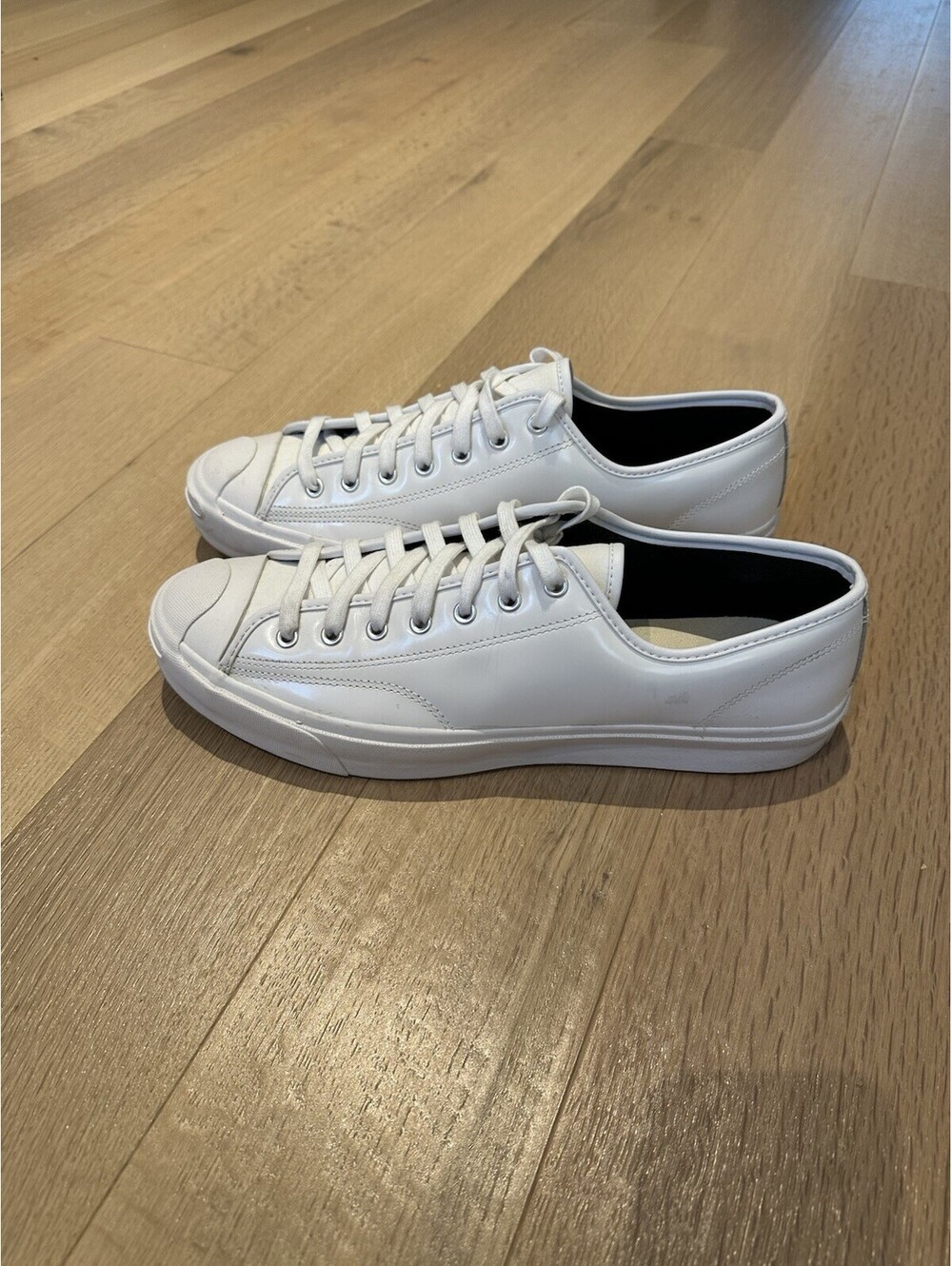 CONVERSE Jack Purcells Men’s Size 13 White Patent Leather *SUPER RARE*